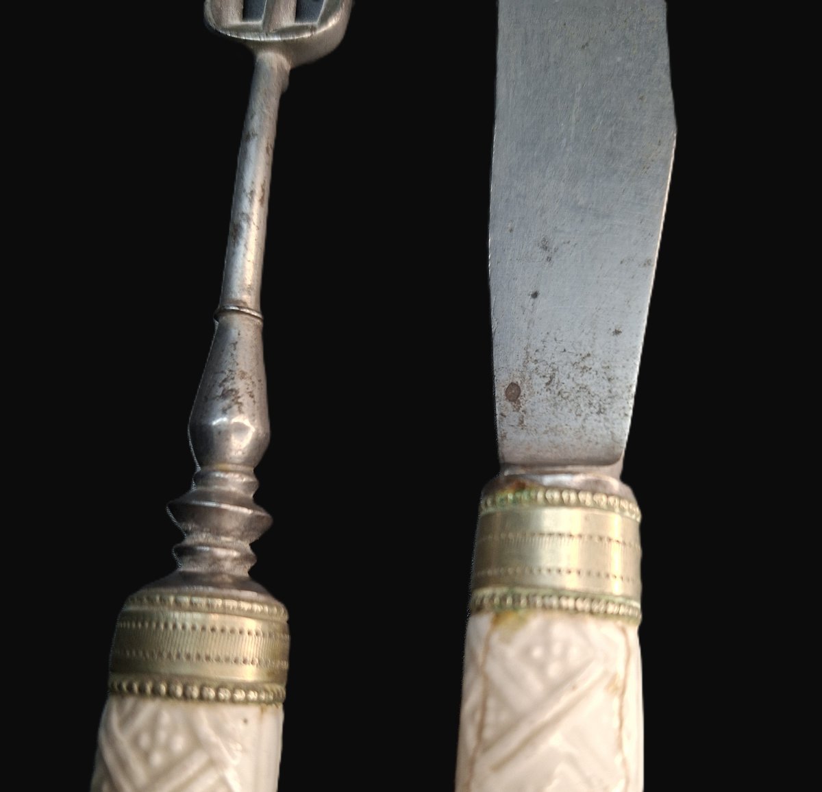 Couverts : Couteau et Fourchette 18e-photo-5