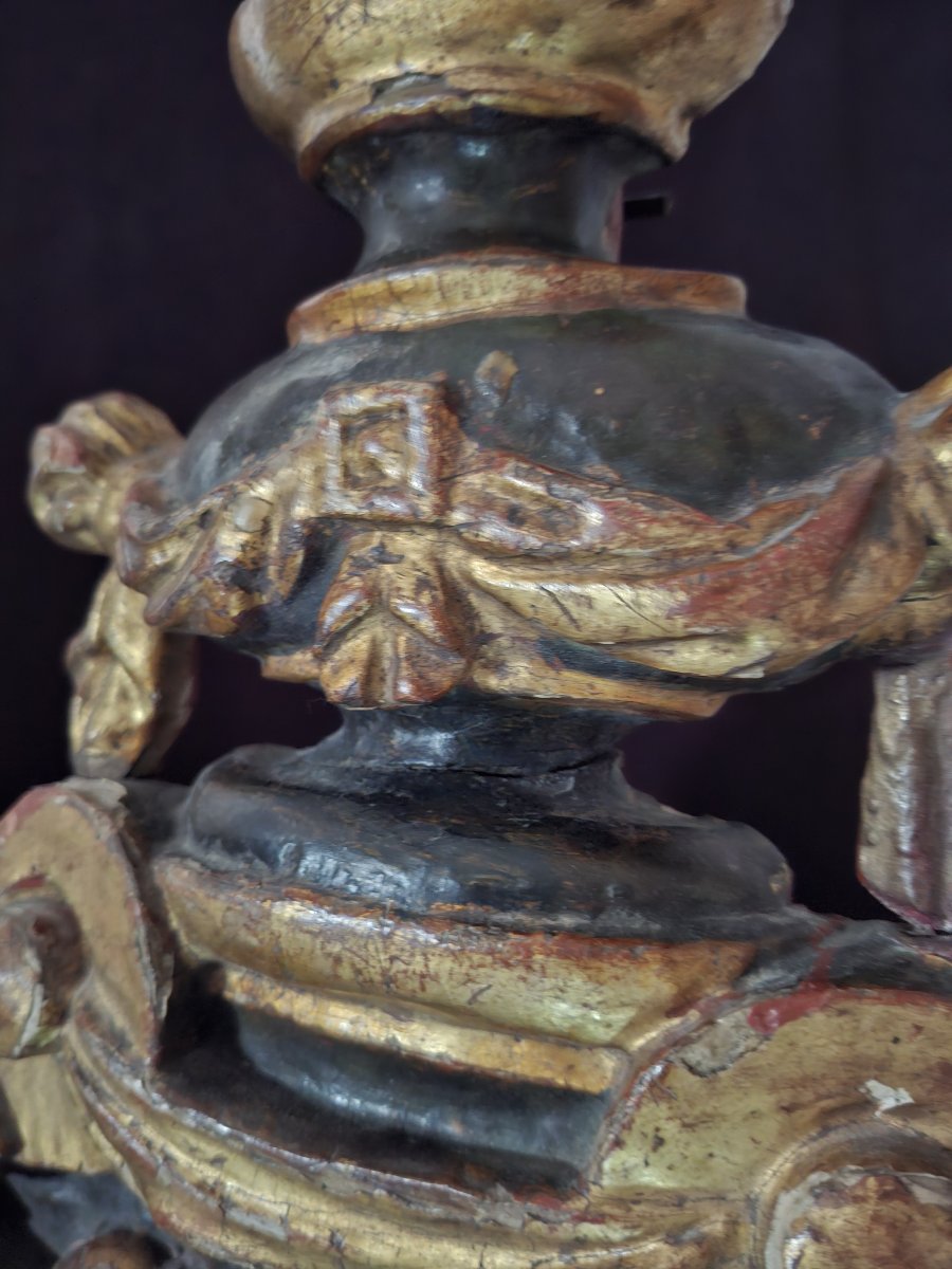 Gilded Wood (pair) With Cherubs-photo-8