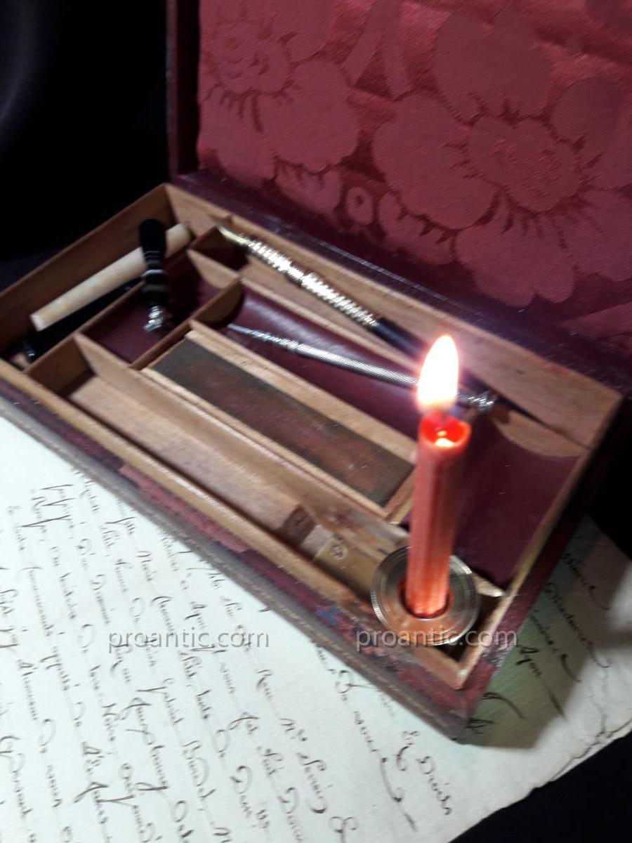 Writing: Correspondence Box Epoque 19th Century-photo-3