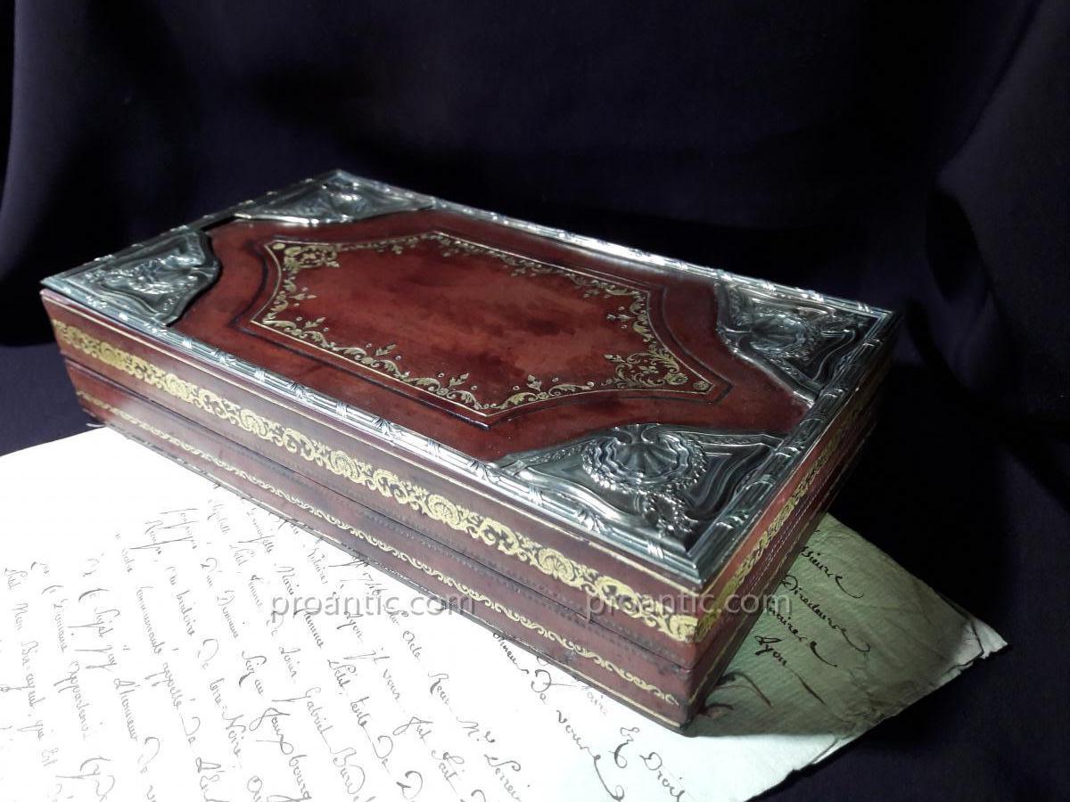 Writing: Correspondence Box Epoque 19th Century-photo-6