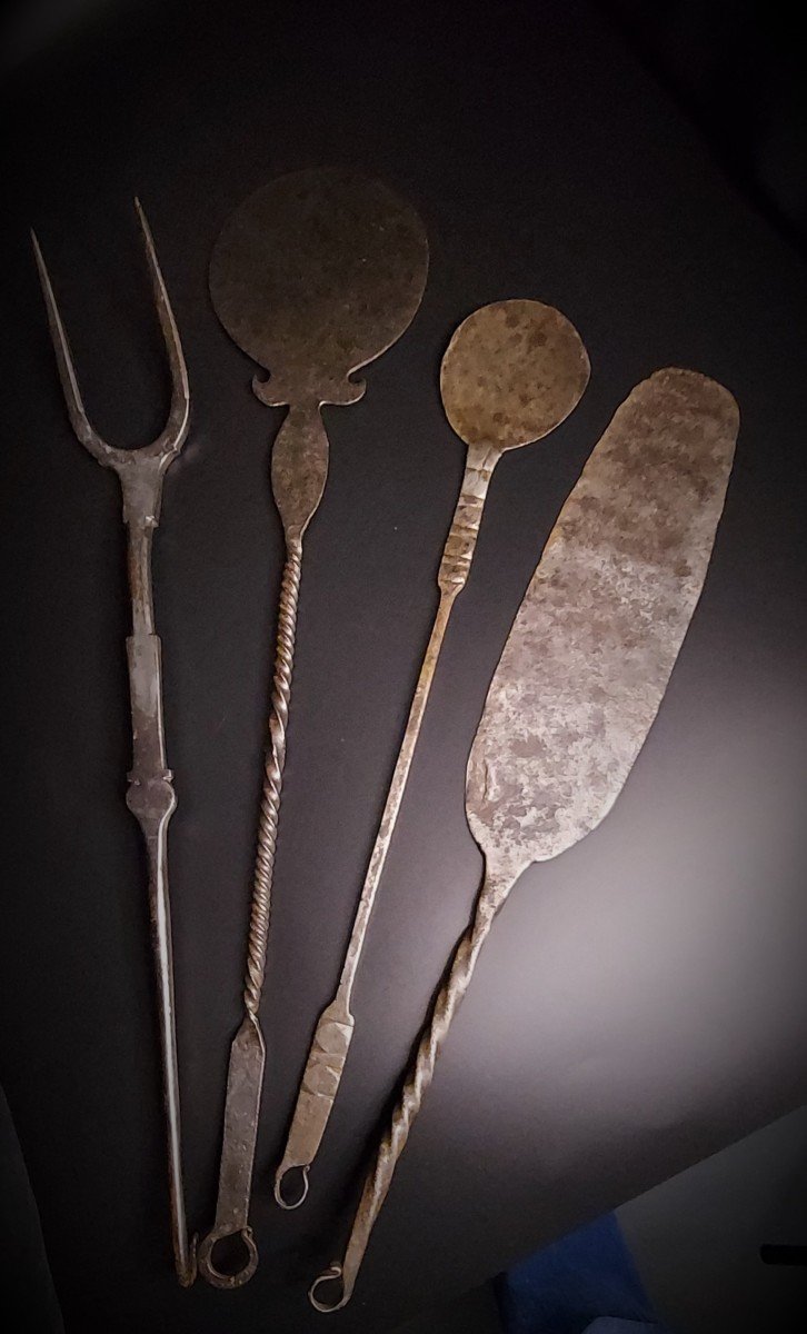 18th Century Wrought Iron Kitchen Utensils-photo-7