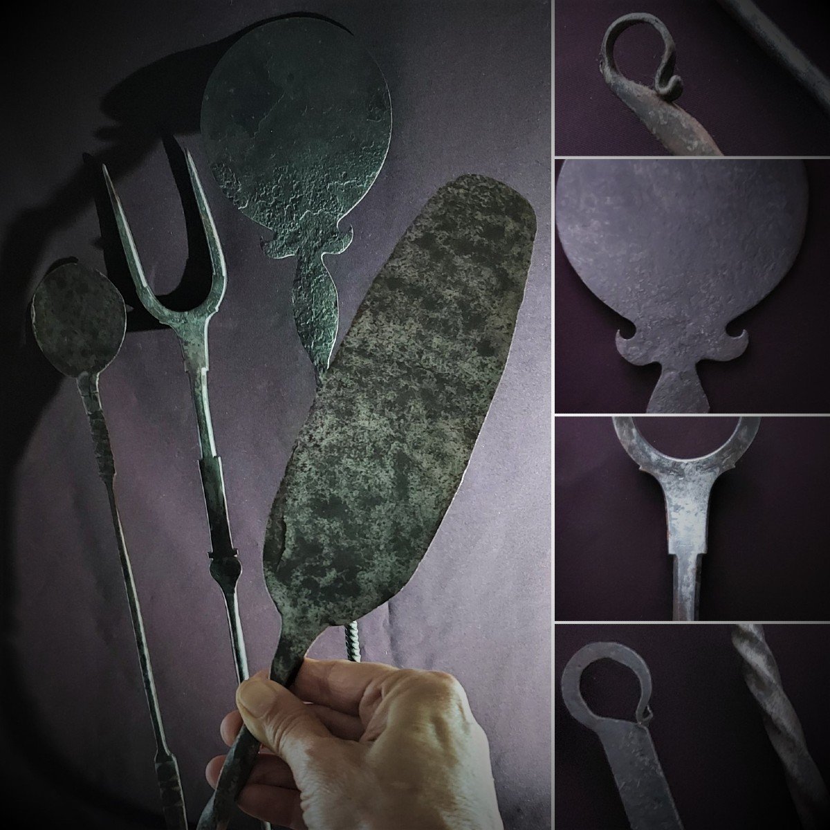 18th Century Wrought Iron Kitchen Utensils-photo-8