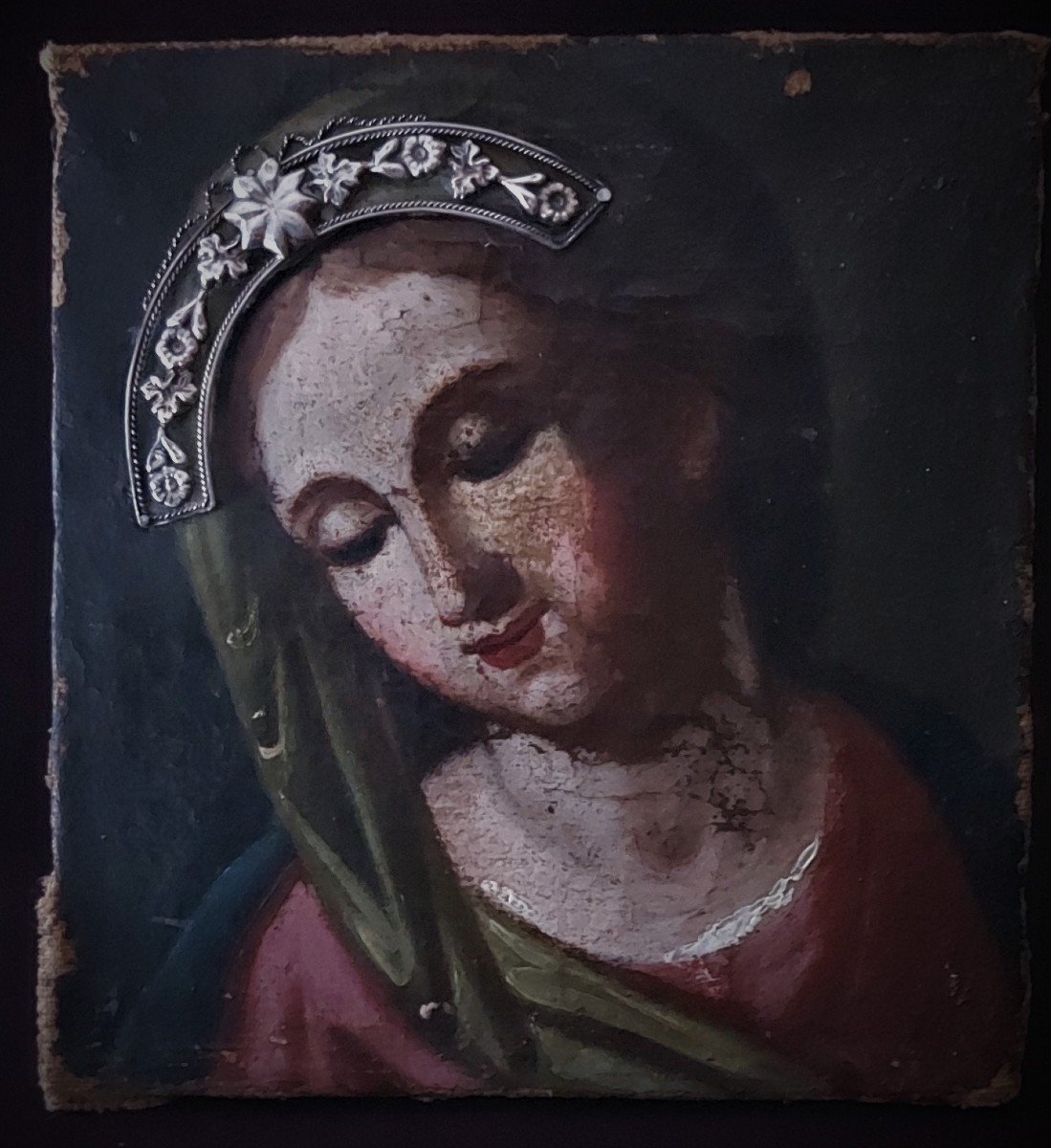 Portrait De La Vierge Marie Début 17e Siècle-photo-2