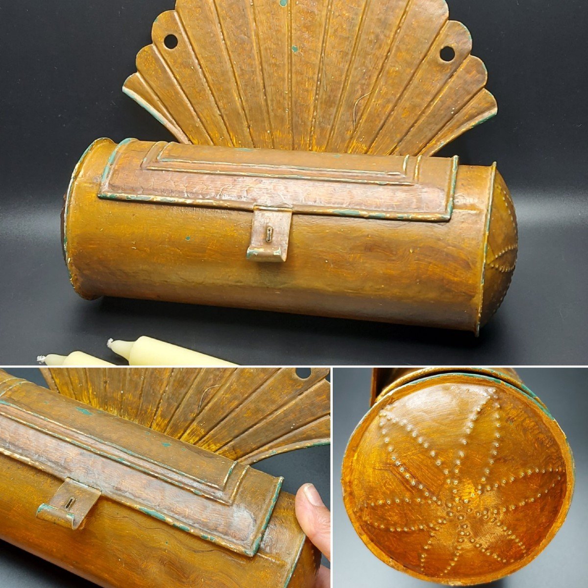 19th Century Wall Candle Box-photo-7