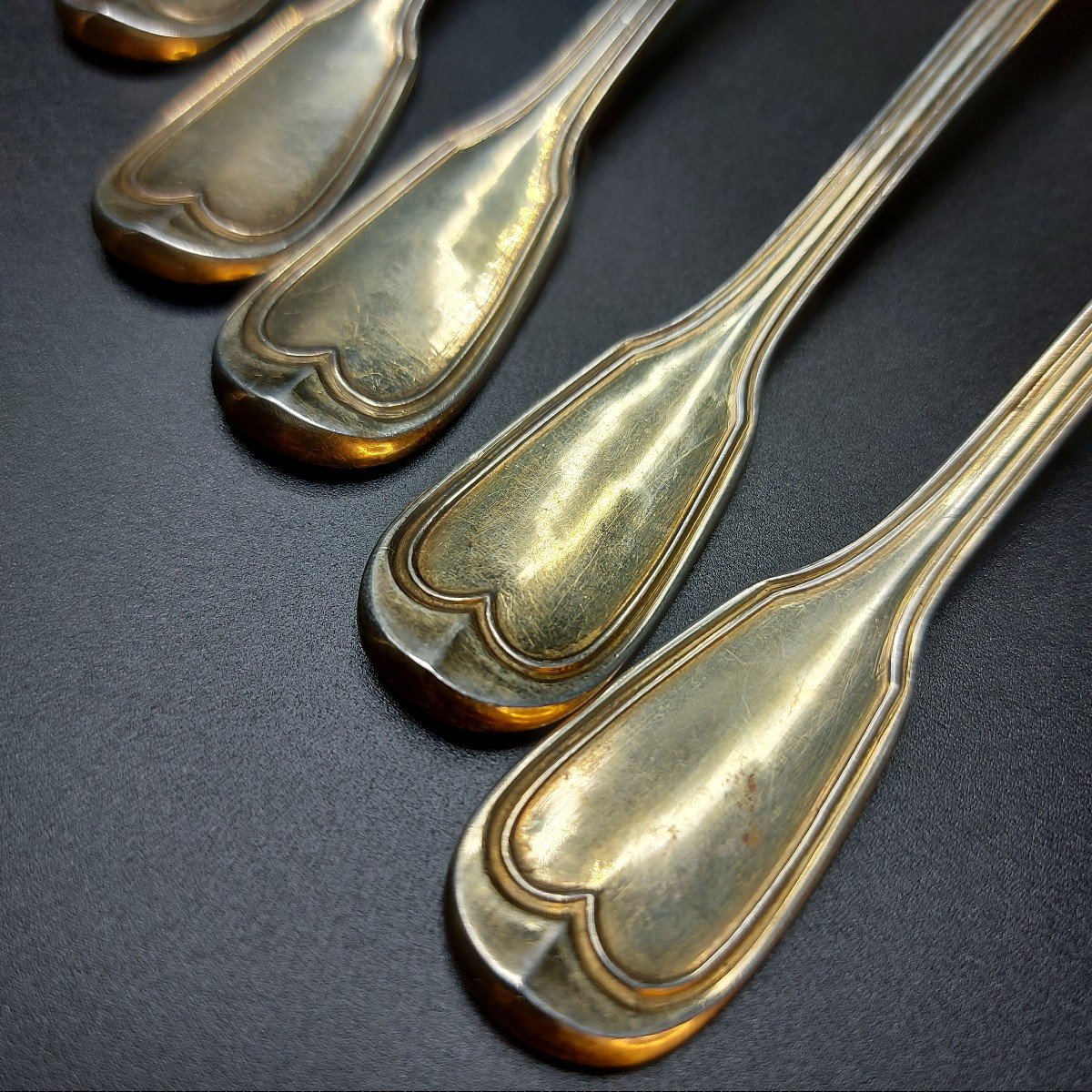 Small Spoons Vermeil 6 Pieces-photo-4