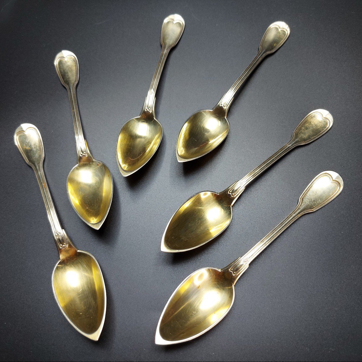 Small Spoons Vermeil 6 Pieces-photo-2