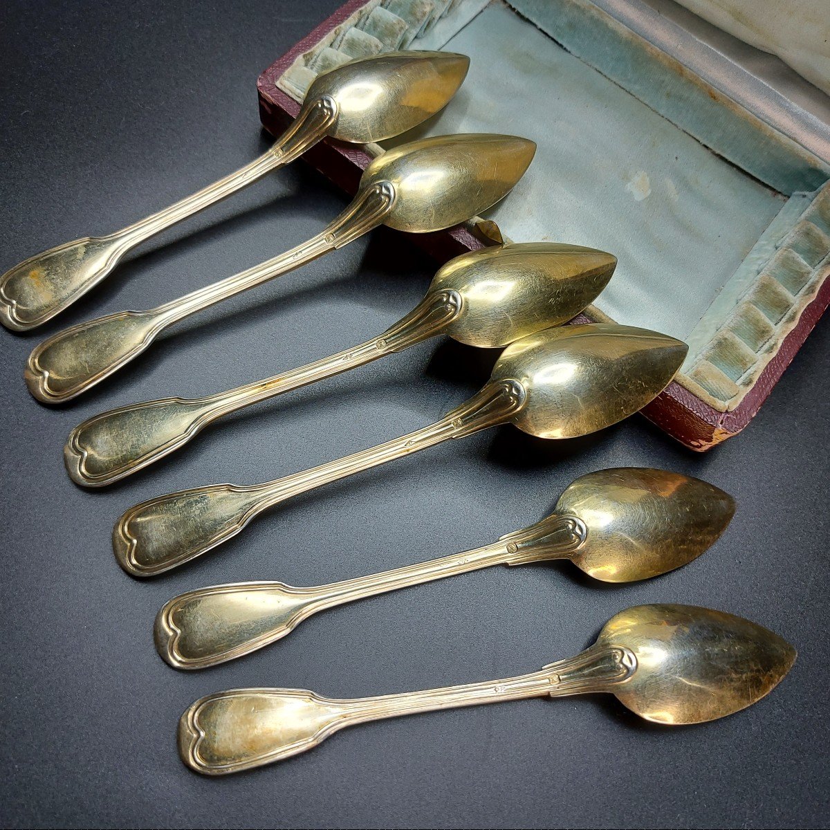 Small Spoons Vermeil 6 Pieces-photo-3