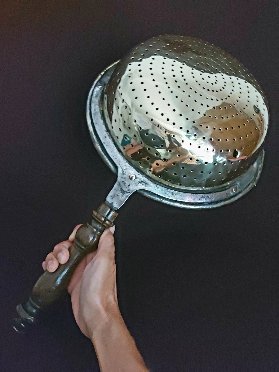 Brass Colander Late 18th Century-photo-4