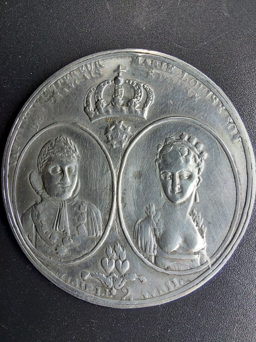 Medal: First Empire Marriage Of Napoleon I And Marie-louise Of Austria-photo-2