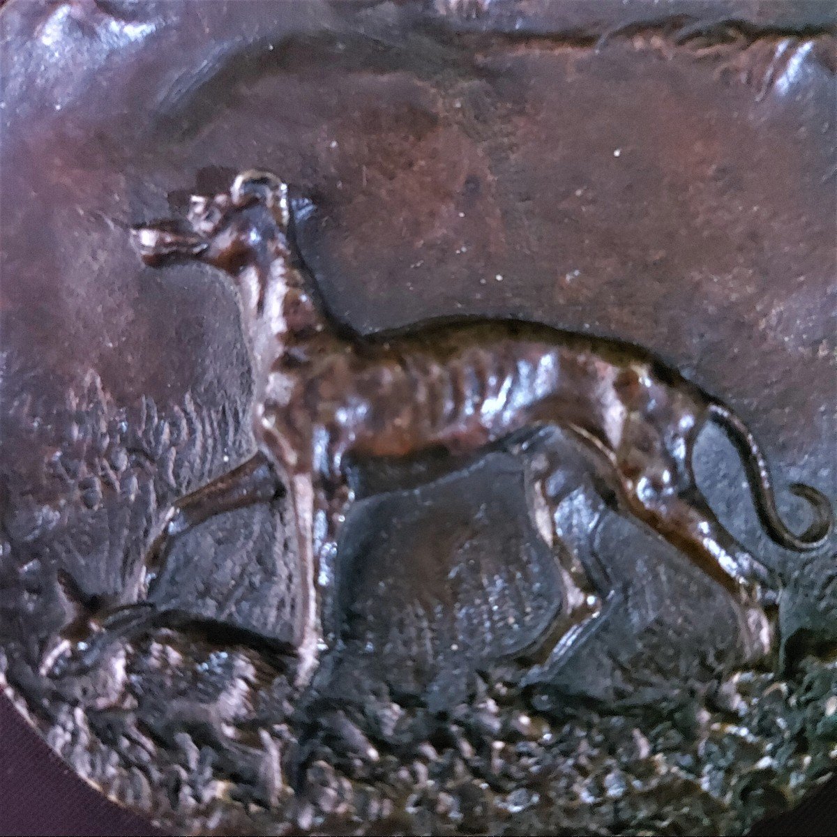 Médaille De Bronze : Le Lévrier Et Le Lièvre-photo-2