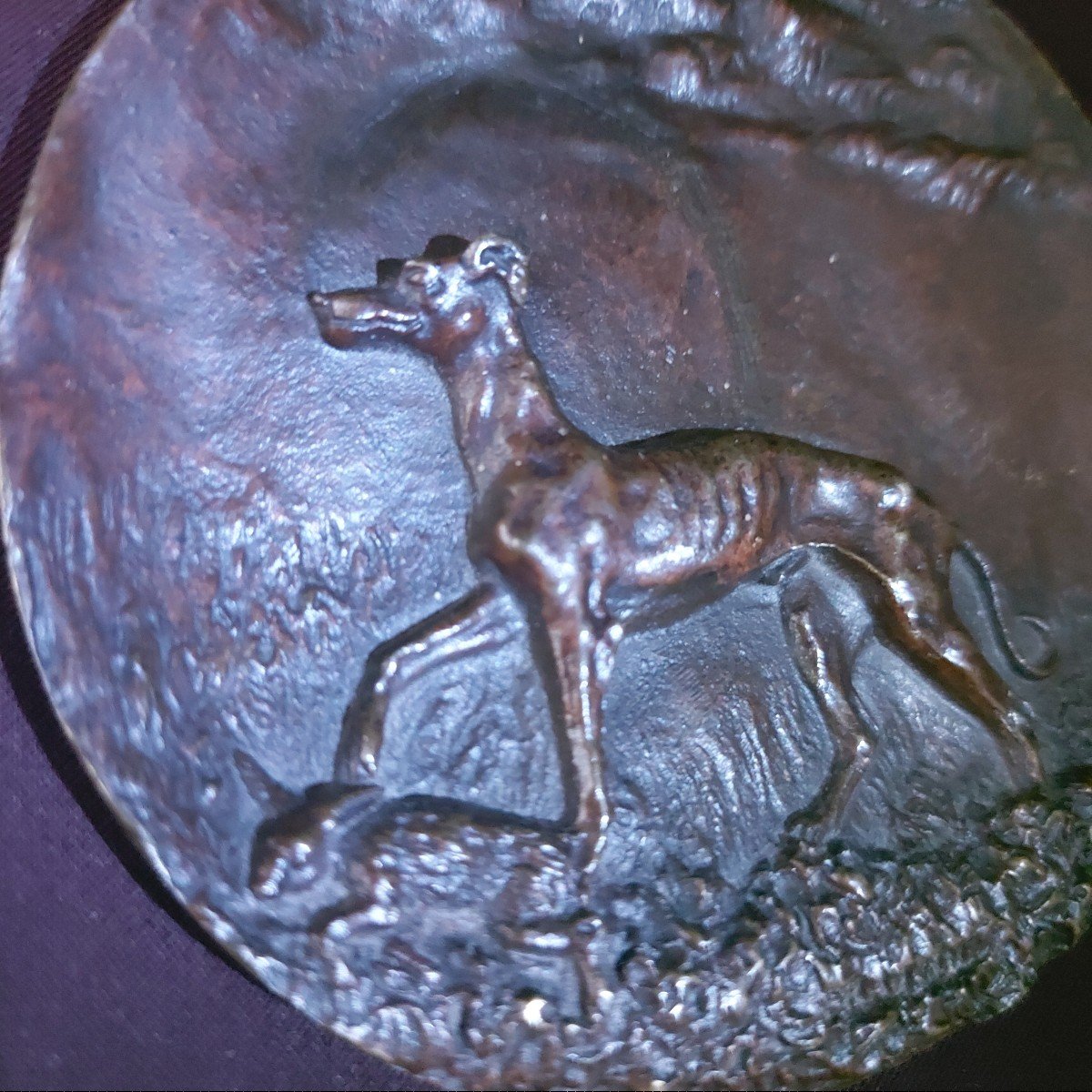 Médaille De Bronze : Le Lévrier Et Le Lièvre-photo-3