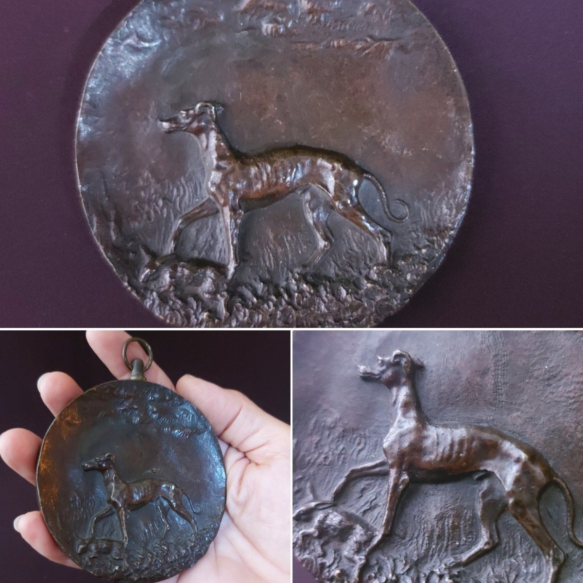 Médaille De Bronze : Le Lévrier Et Le Lièvre-photo-4