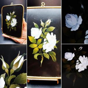Marble Marquetry: Bouquet Of White Roses