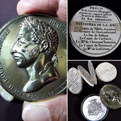 Brass Box Medal Historical Subject: Louis Antoine d'Artois