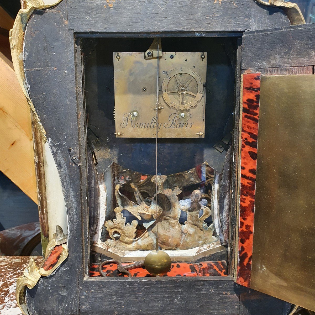 Grand Cartel Et Son Socle Epoque Louis XV-photo-4