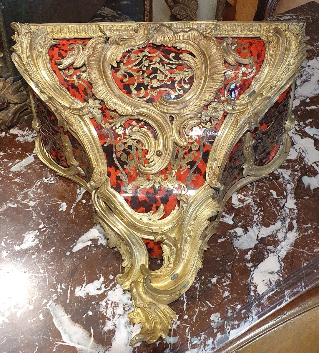 Grand Cartel Et Son Socle Epoque Louis XV-photo-5
