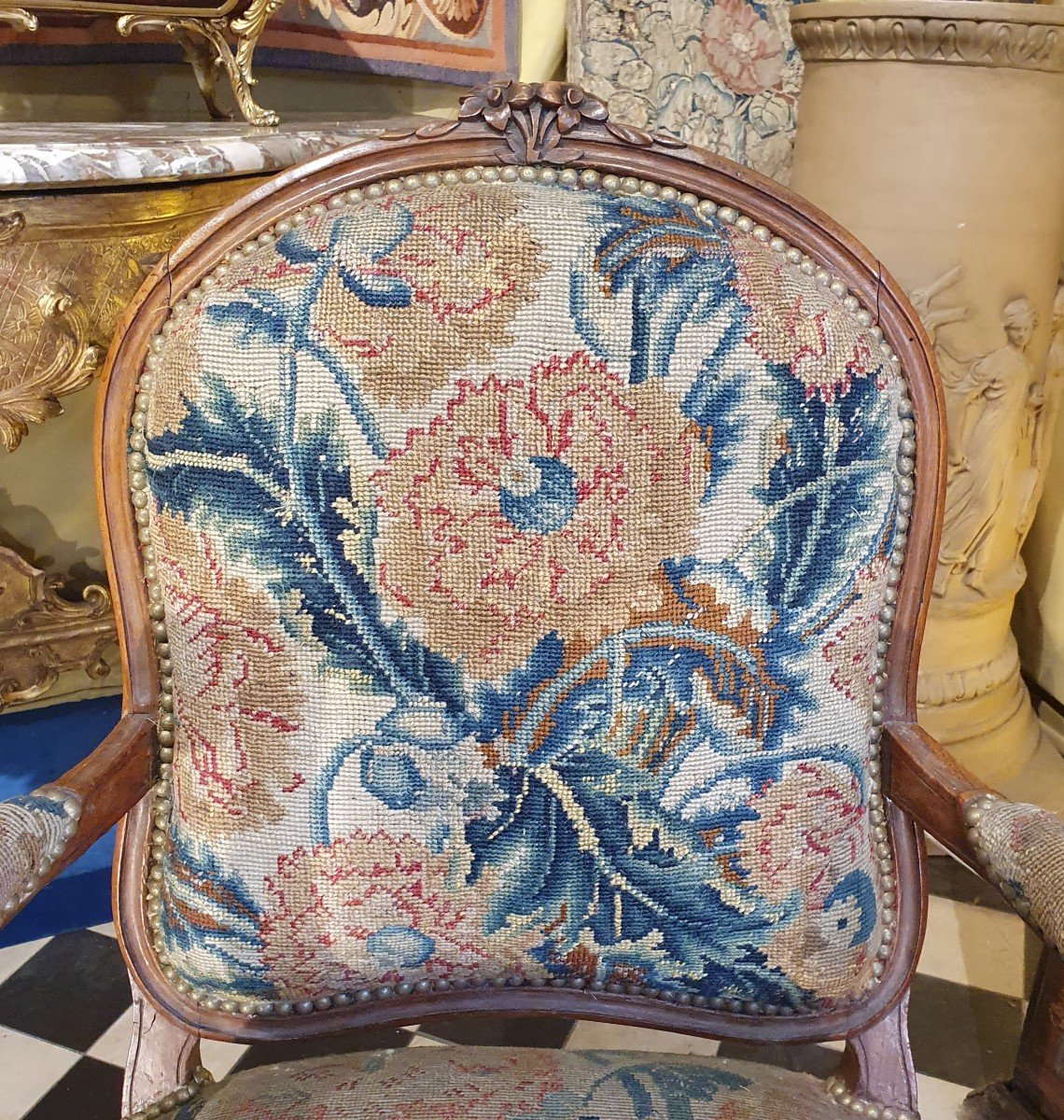 Pair Of Armchairs Louis XV Period-photo-4