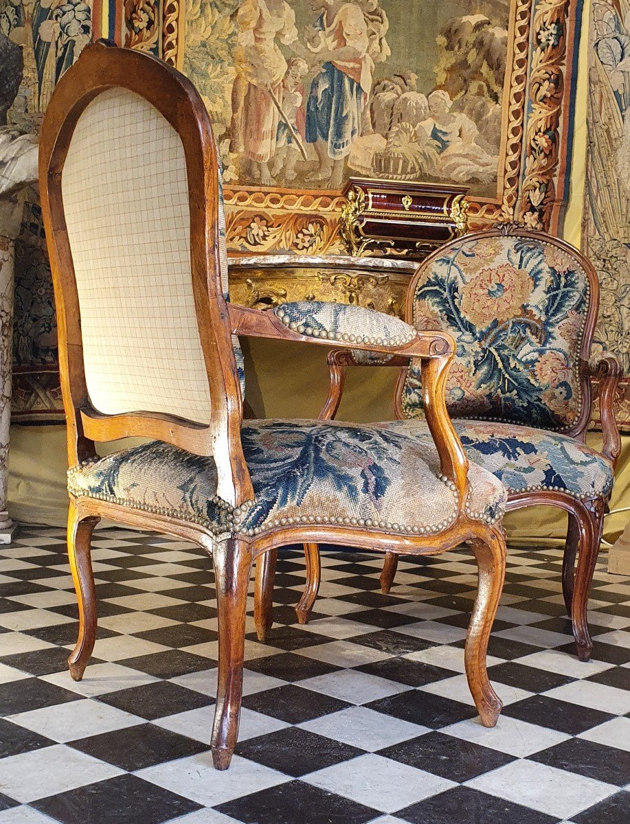 Pair Of Armchairs Louis XV Period-photo-2
