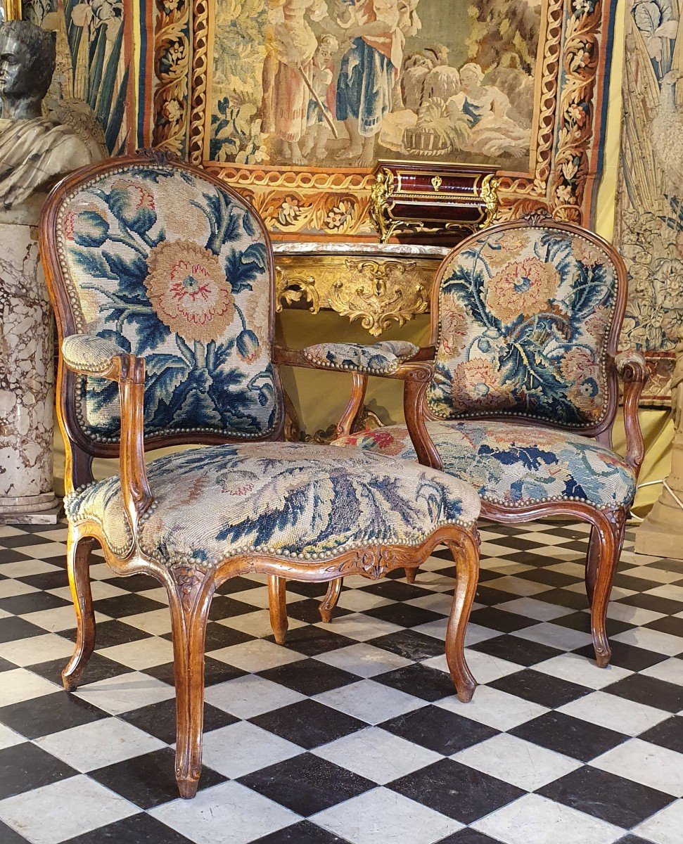 Pair Of Armchairs Louis XV Period