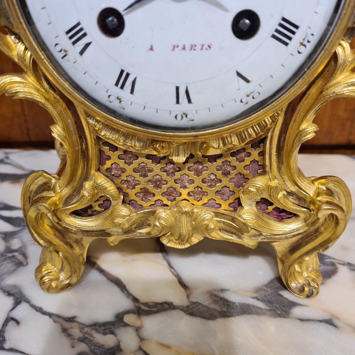 Small Table Clock Louis XV Period-photo-4