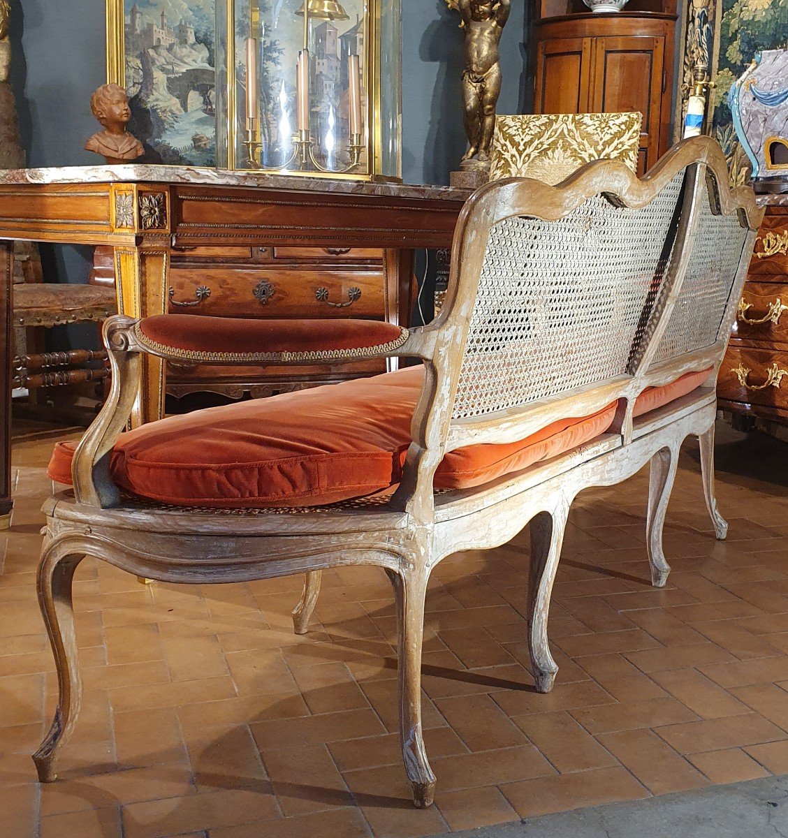 Louis XV Cane Sofa-photo-3