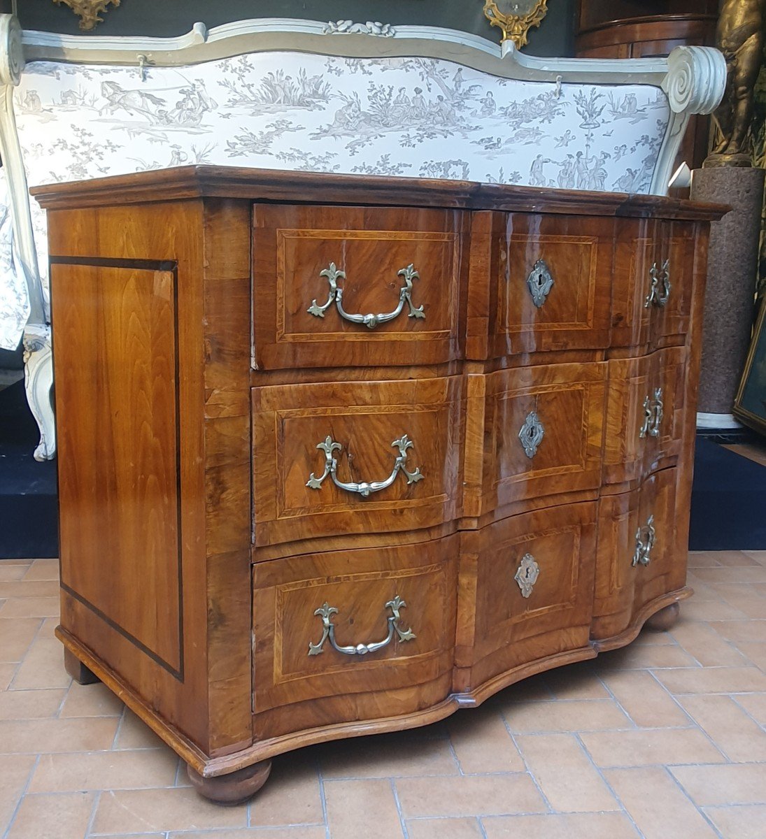 Crossbow Shaped Commode Louis XIV Period-photo-2