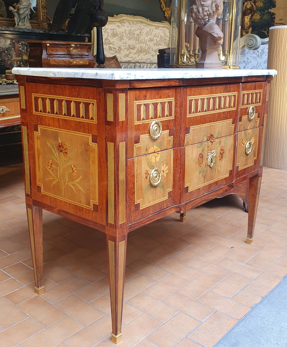 Commode à Ressaut Epoque Louis XVI-photo-2
