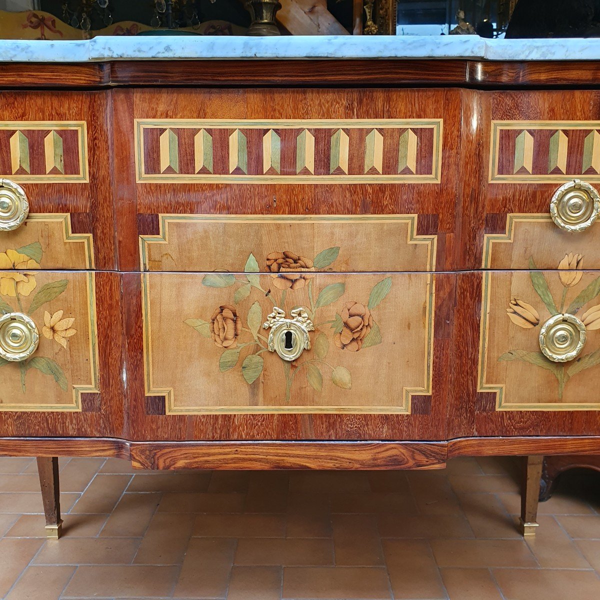 Commode à Ressaut Epoque Louis XVI-photo-3