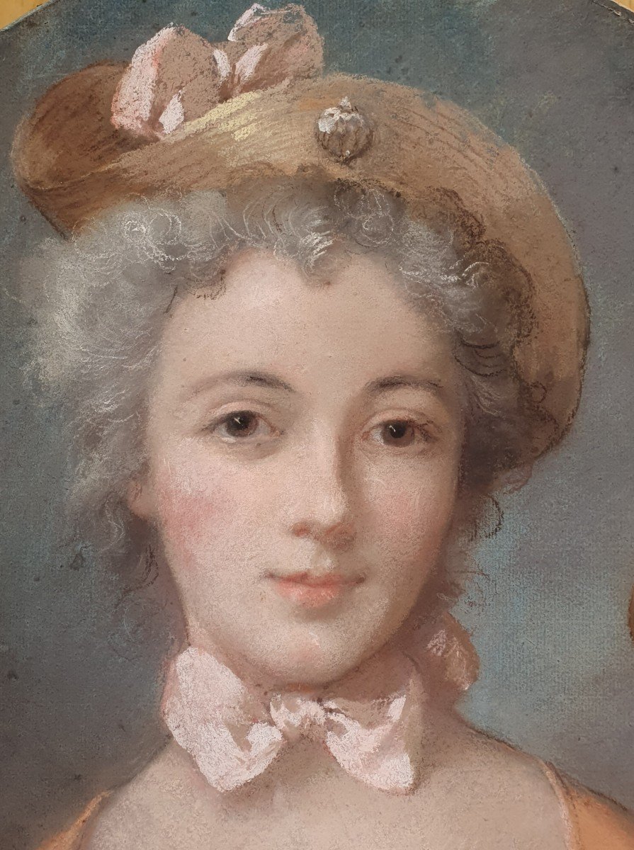 Elégante En Costume De Pélerine Epoque Louis XVI-photo-2