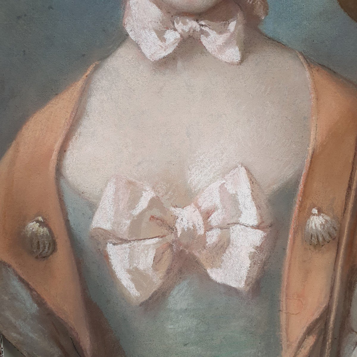 Elégante En Costume De Pélerine Epoque Louis XVI-photo-4