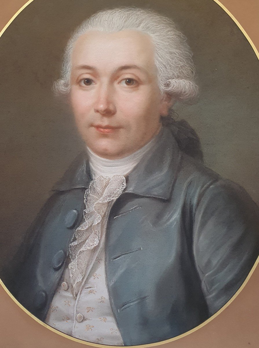 Beau Pastel d'Homme Epoque Louis XVI