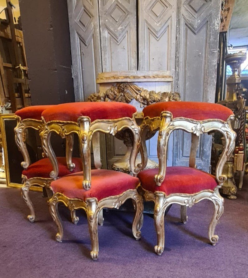 Suite De Six Tabourets De Style Louis XV