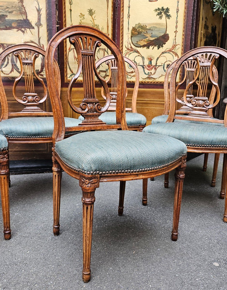 Suite Of Six Directoire Period Chairs-photo-2