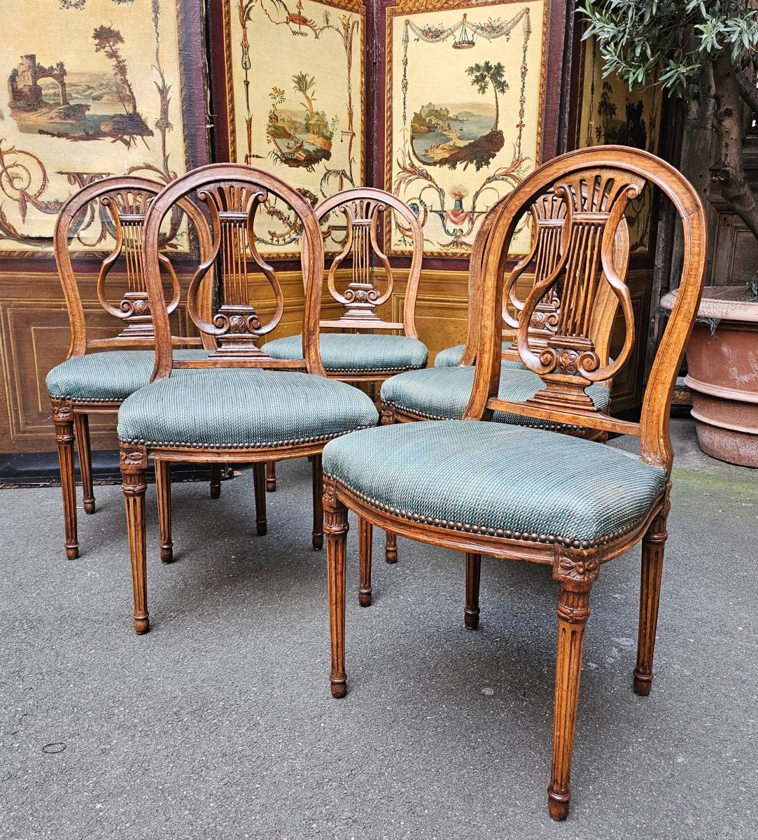 Suite Of Six Directoire Period Chairs-photo-2