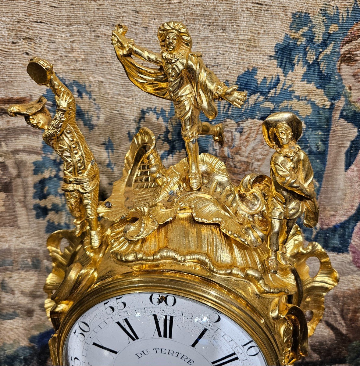 Pendule En Bronze Doré Epoque Louis XV-photo-2