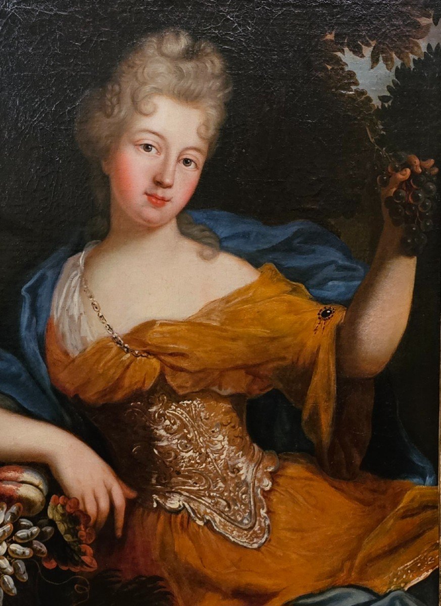 Presumed Portrait Of Princess De Conti Louis XIV Period-photo-2