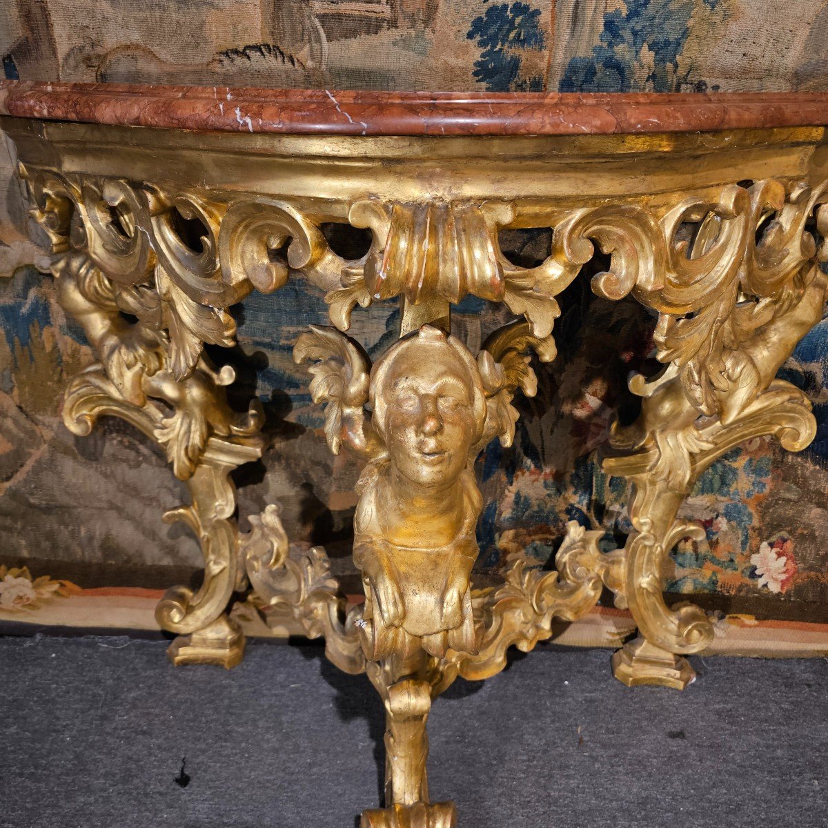 Console In Golden Wood Period 18th Century-photo-2