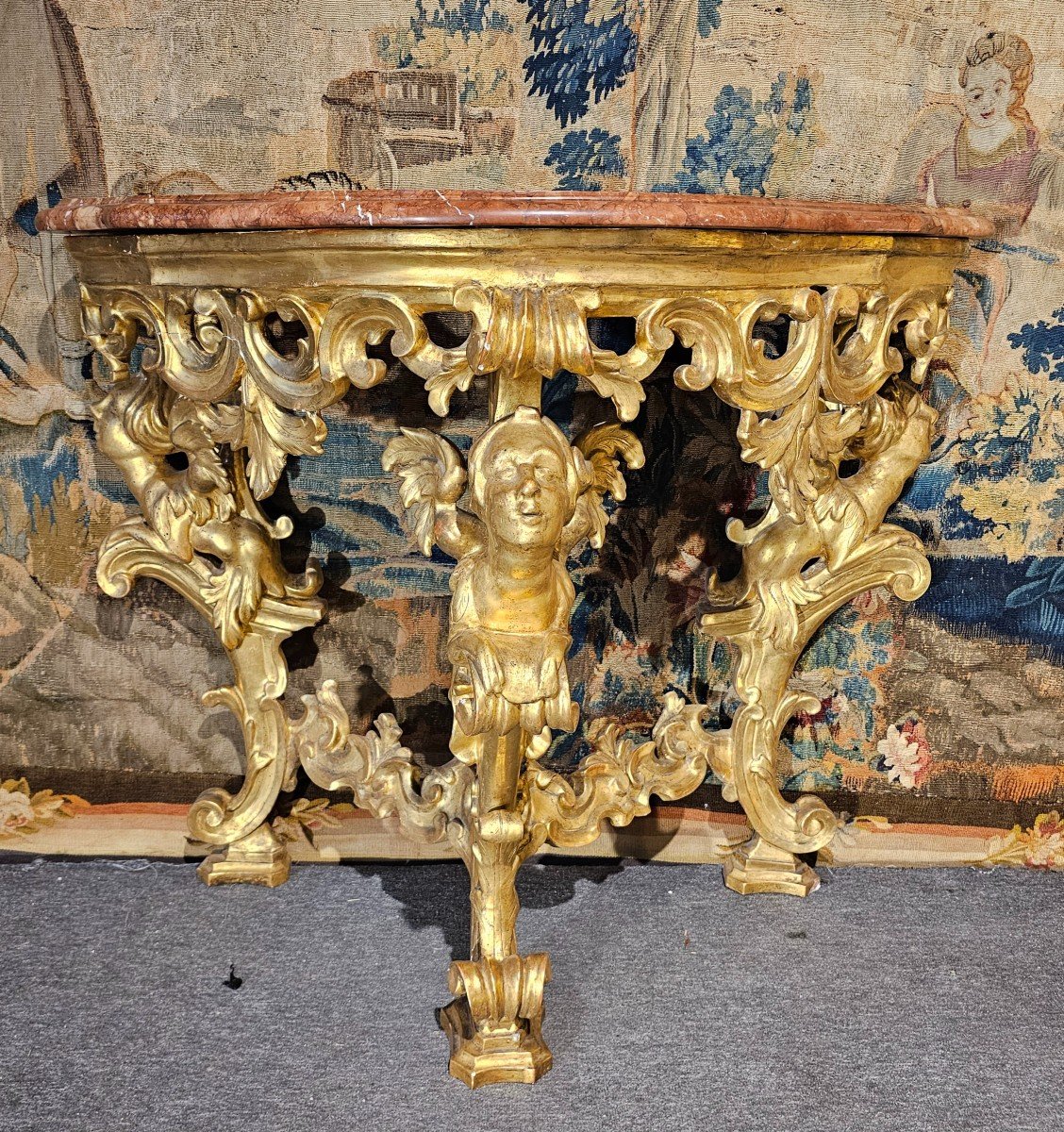 Console In Golden Wood Period 18th Century