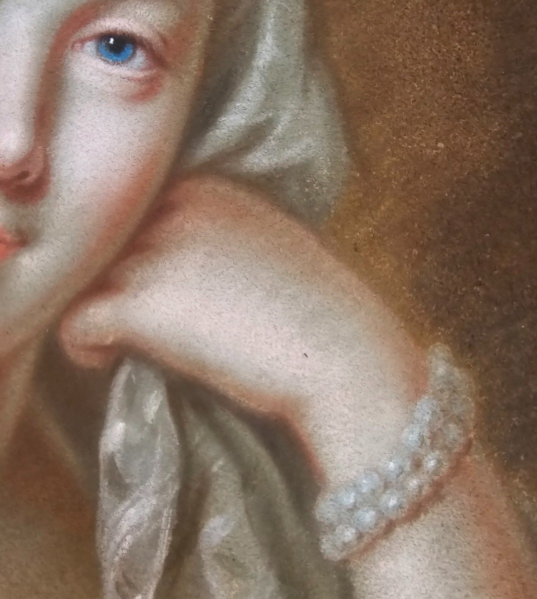 Pastel De Femme Du XVIIIème Siècle-photo-3
