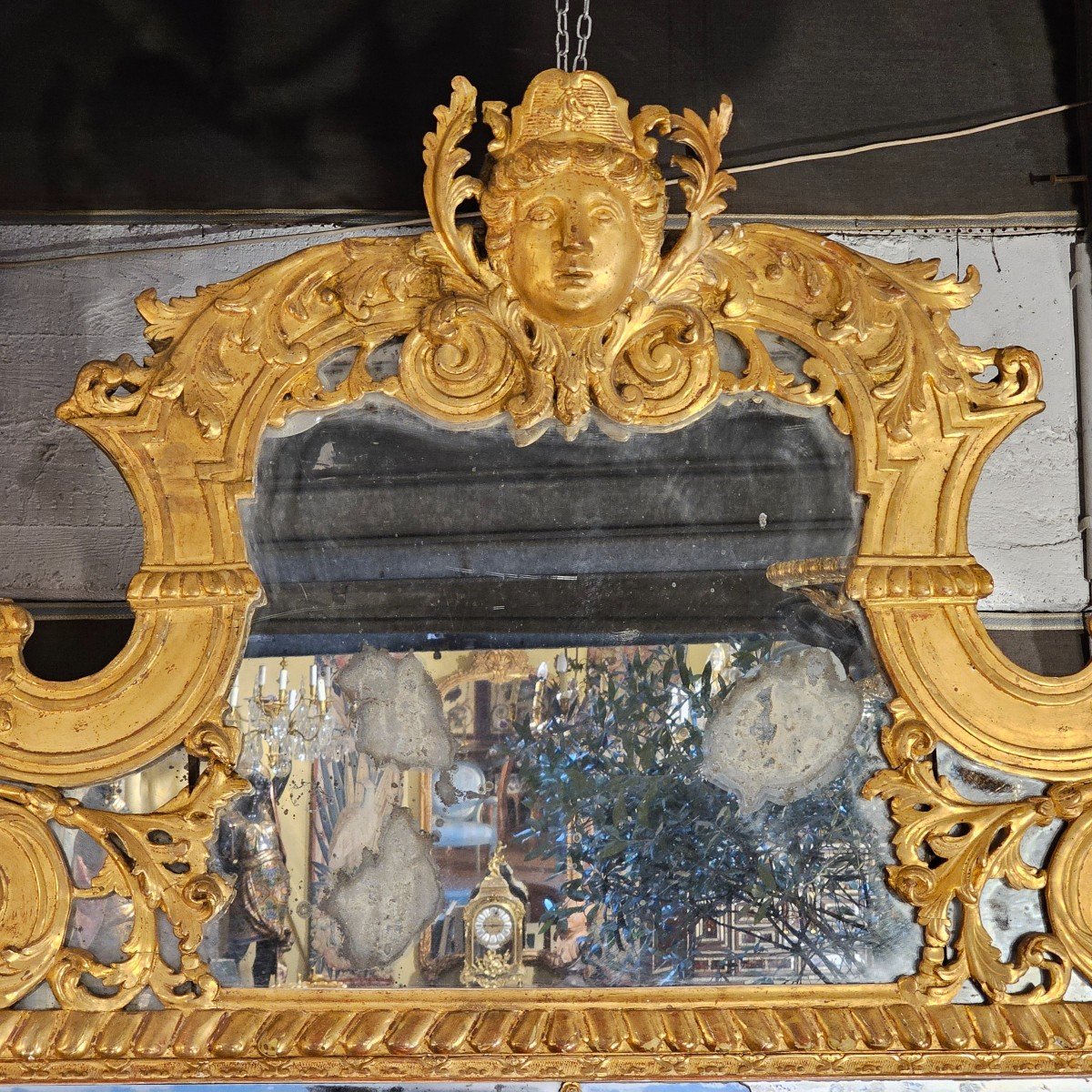 Important Miroir Epoque Louis XIV-photo-2