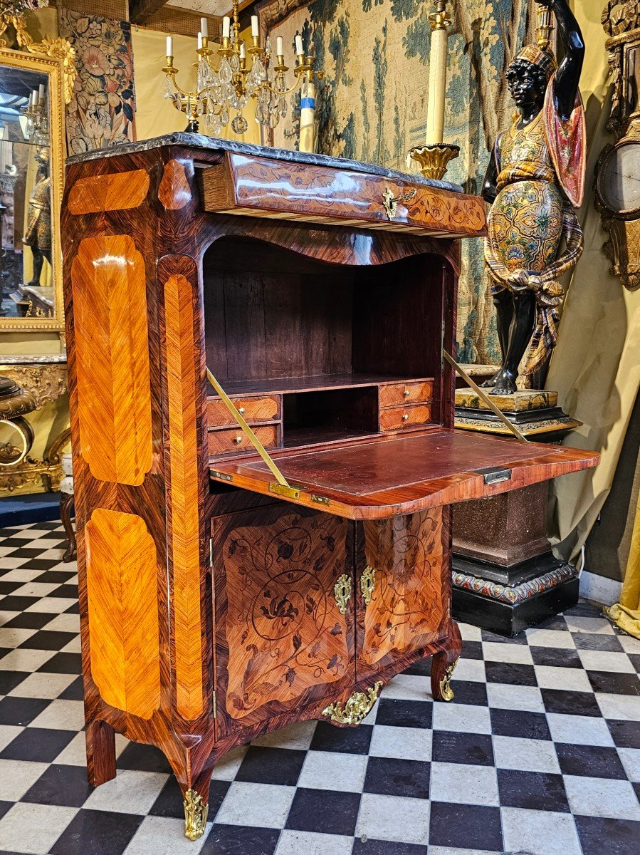 Secrétaire à Abattant Epoque Louis XV-photo-2