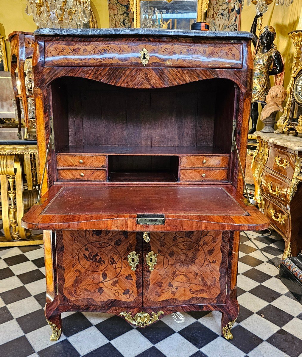 Secrétaire à Abattant Epoque Louis XV-photo-4