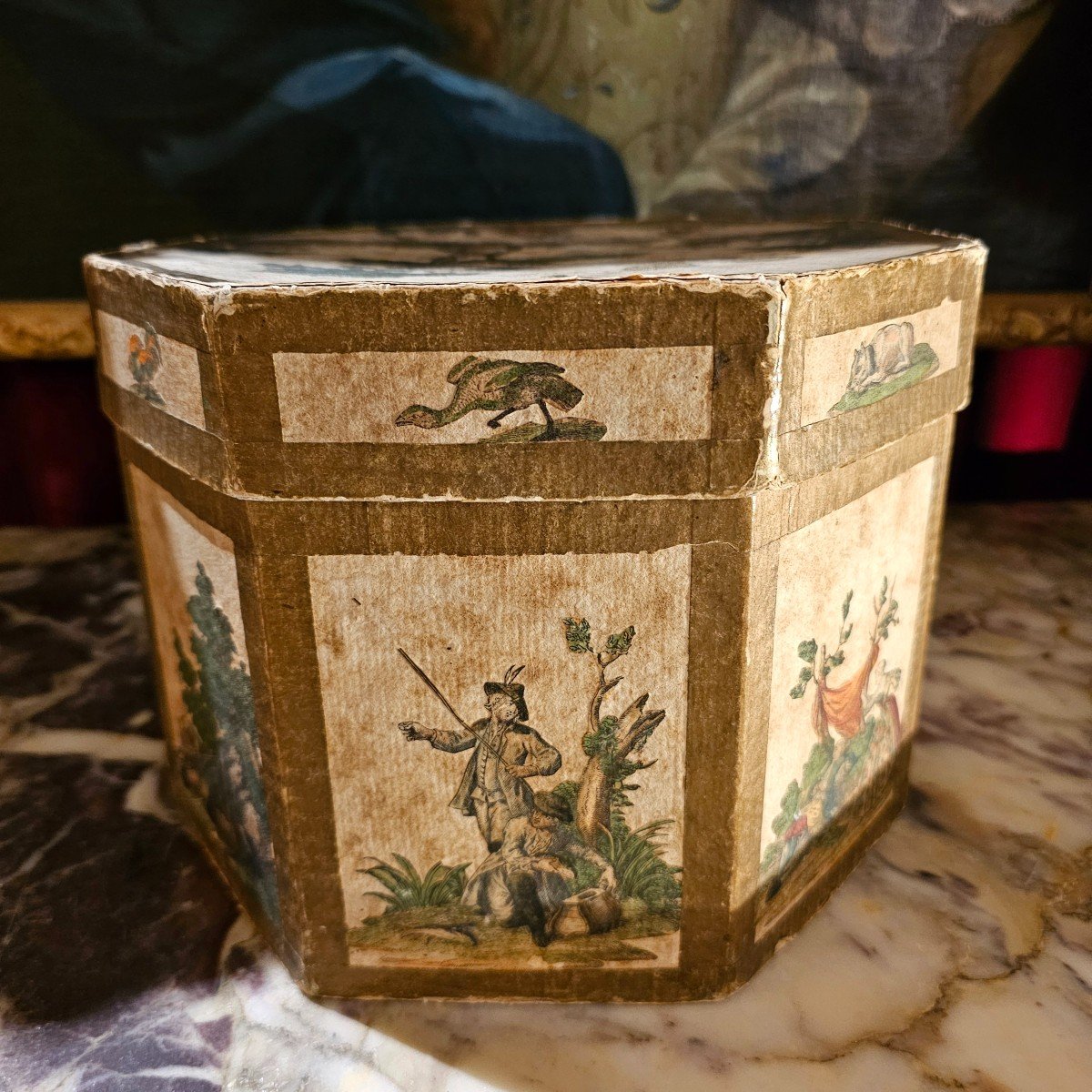 Rare Louis XV Period Hat Box-photo-2