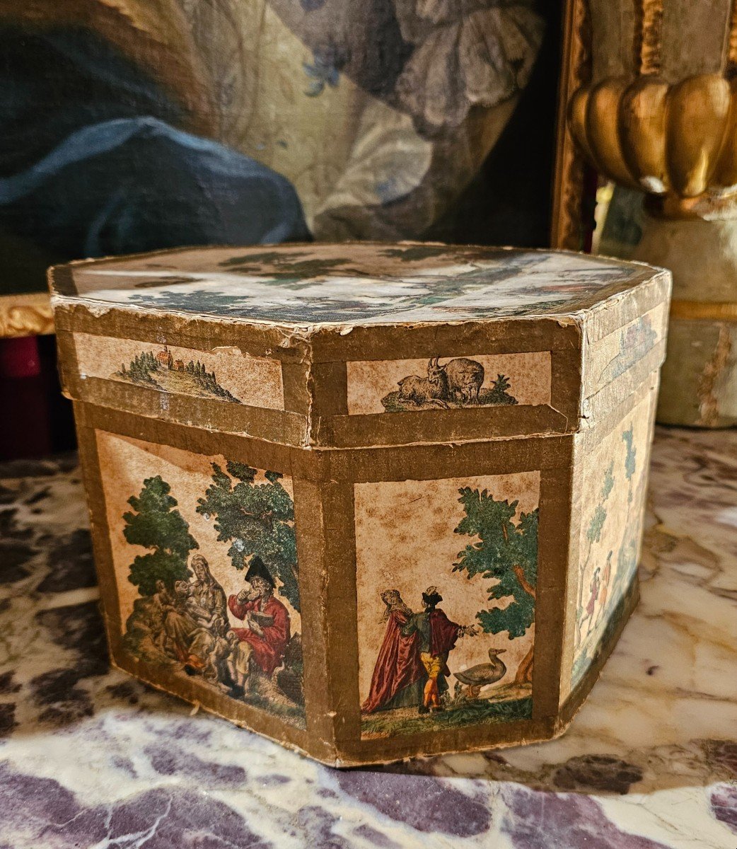 Rare Louis XV Period Hat Box-photo-4