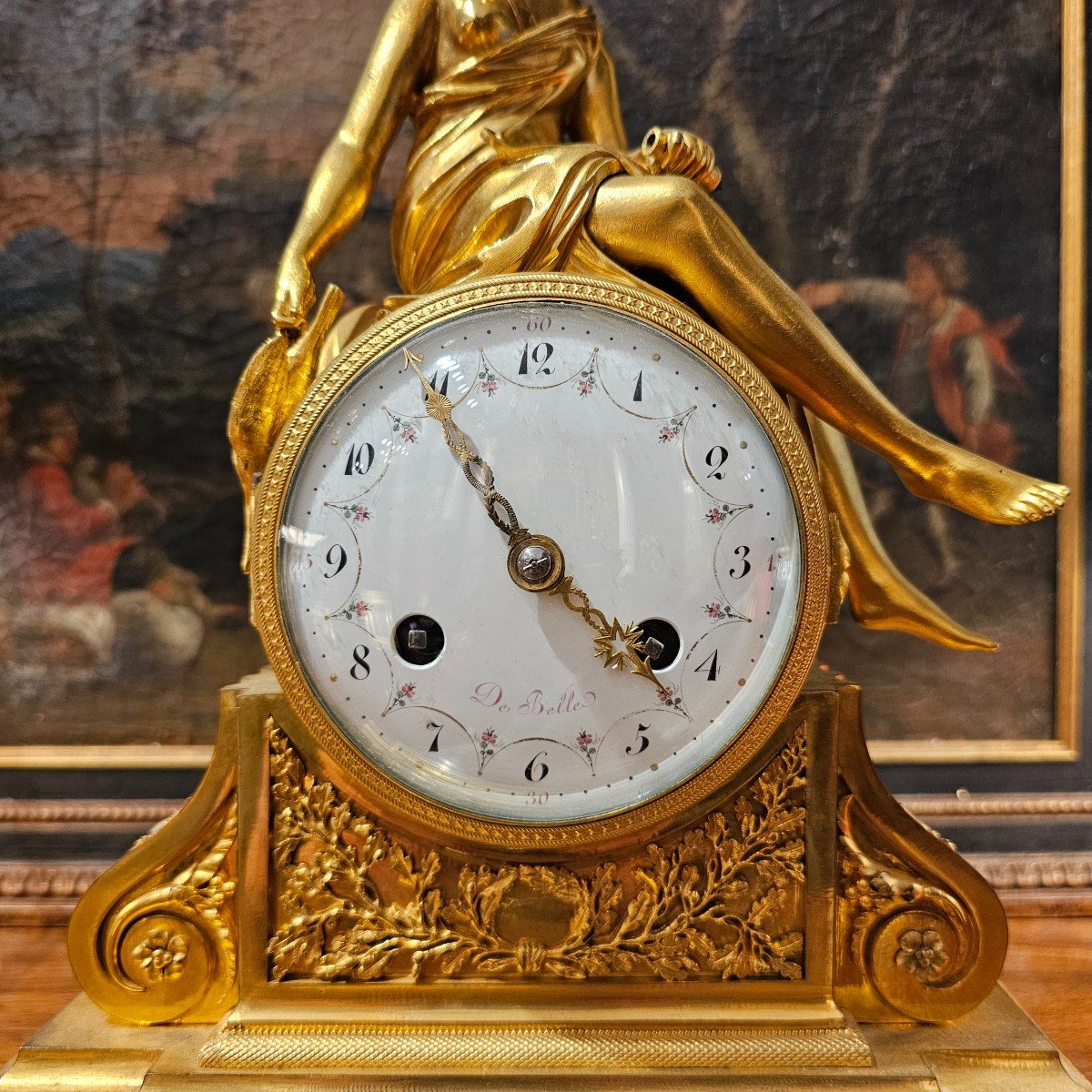 Pendulum In Gilt Bronze Louis XVI Period-photo-2