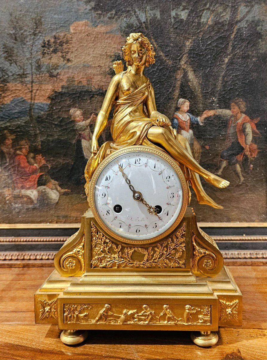 Pendulum In Gilt Bronze Louis XVI Period