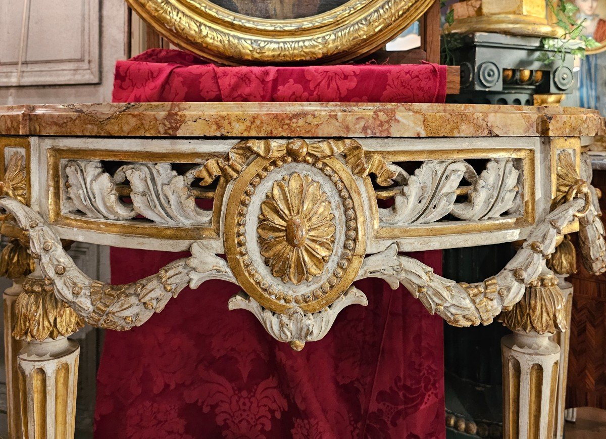 Console Demi-lune Epoque Louis XVI-photo-1
