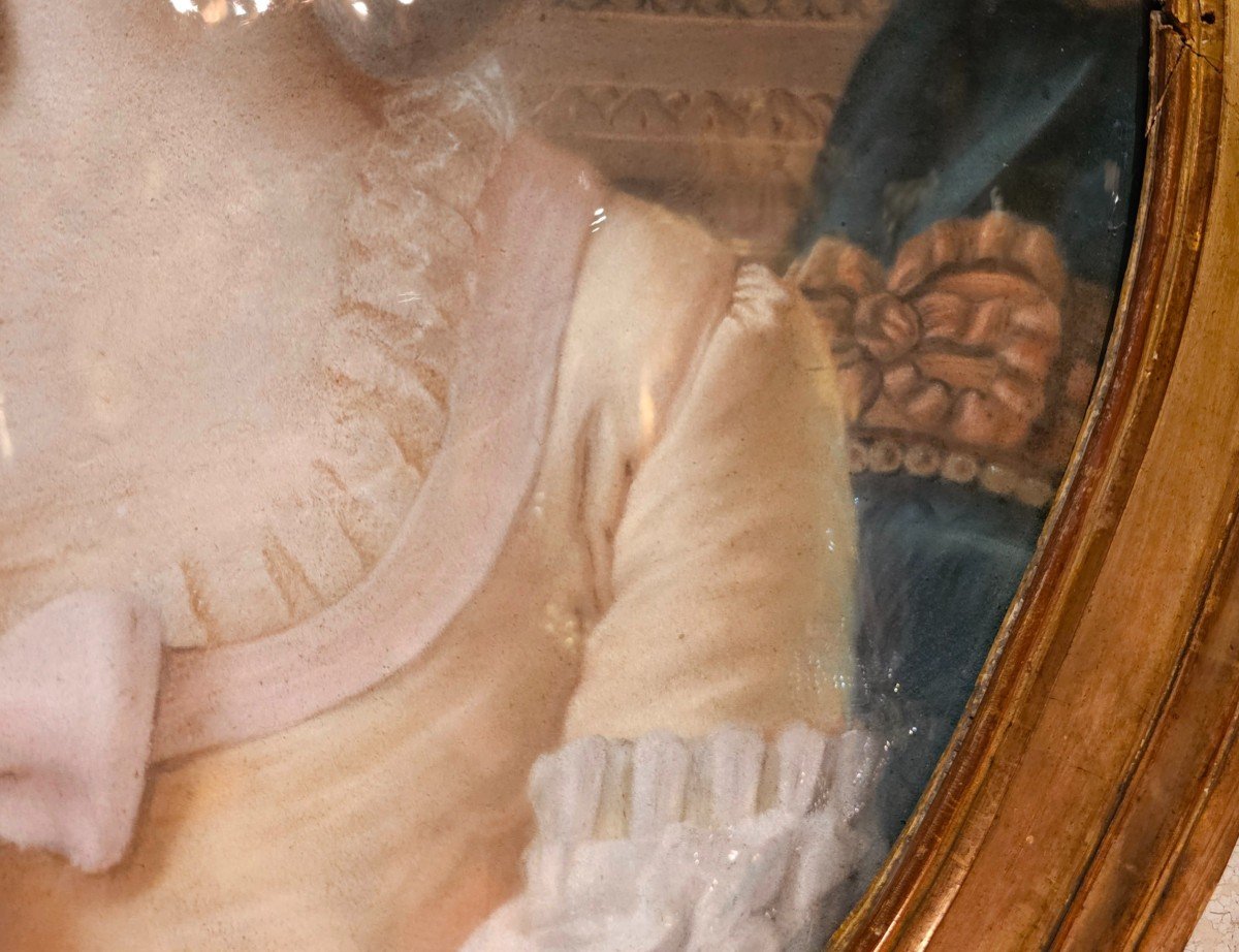 Pastel Of Young Woman Louis XVI Period-photo-4