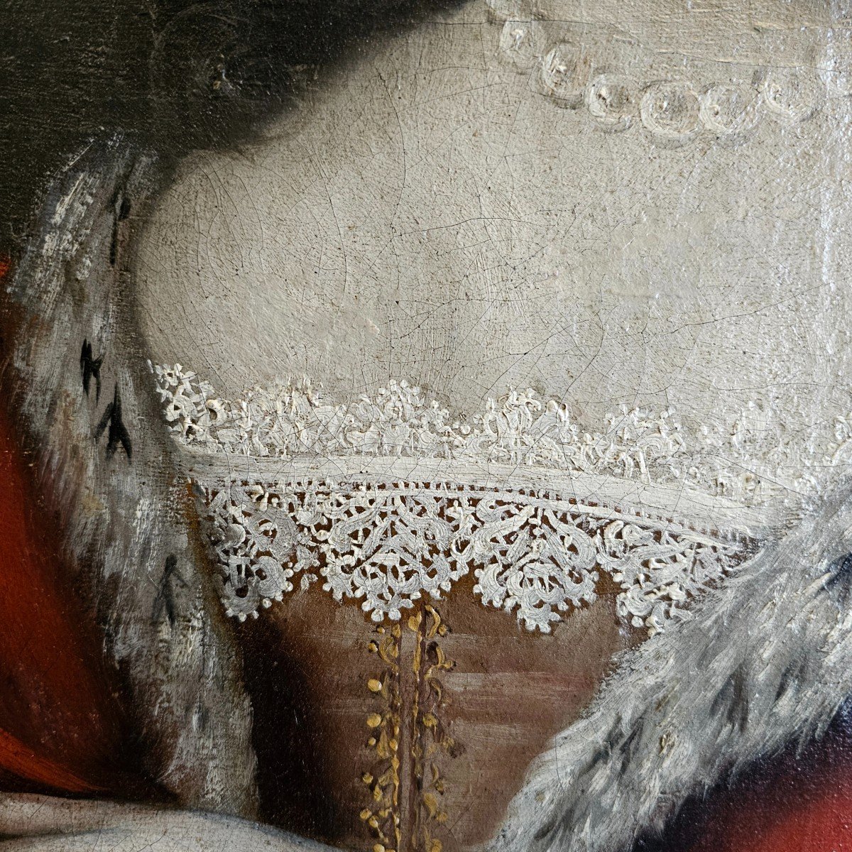 Portrait De Jeune Femme Epoque Louis XIV-photo-1