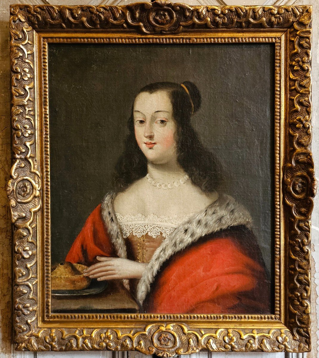 Portrait De Jeune Femme Epoque Louis XIV